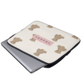 Personalisiertes Pastellmuster Laptopschutzhülle (Vorne Knopf)