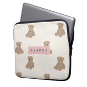 Personalisiertes Pastellmuster Laptopschutzhülle (Vorderseite Links)