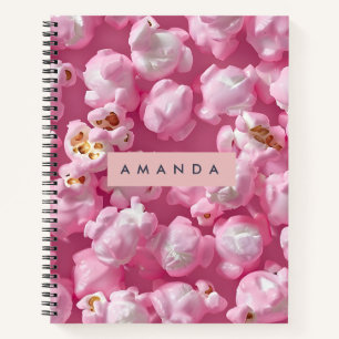 Personalisiertes Pastellrosa Popcorn Notizblock