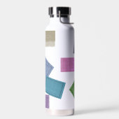 Personalisiertes Patchwork aus genähtem Stoff Trinkflasche (Links)