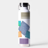 Personalisiertes Patchwork aus genähtem Stoff Trinkflasche (Vorne)