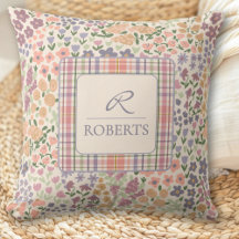 Personalisiertes Patchwork-Blumen- und Karo-Wurfki