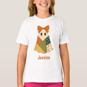 Personalisiertes Patchwork-Geist Halloween Benutze T-Shirt