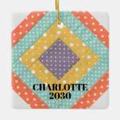 Personalisiertes Patchwork Keramikornament (Vorderseite)