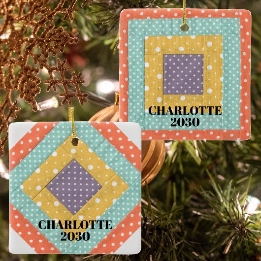 Personalisiertes Patchwork Keramikornament
