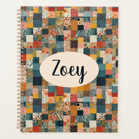 Personalisiertes Patchwork - Quilt Print Planer (Vorderseite)