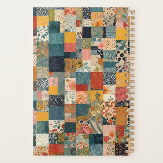 Personalisiertes Patchwork - Quilt Print Planer (Rückseite)