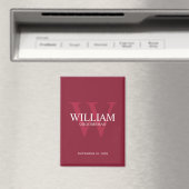 Personalisiertes Patenmonogramm & Name Magnet (In Situ (Geschirrspüler))