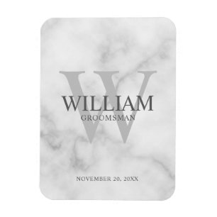 Personalisiertes Patenmonogramm & Name Magnet