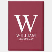 Personalisiertes Patenmonogramm & Name Magnet (Vorderseite)