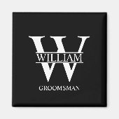 Personalisiertes Patenmonogramm & Name Magnet (Vorne)