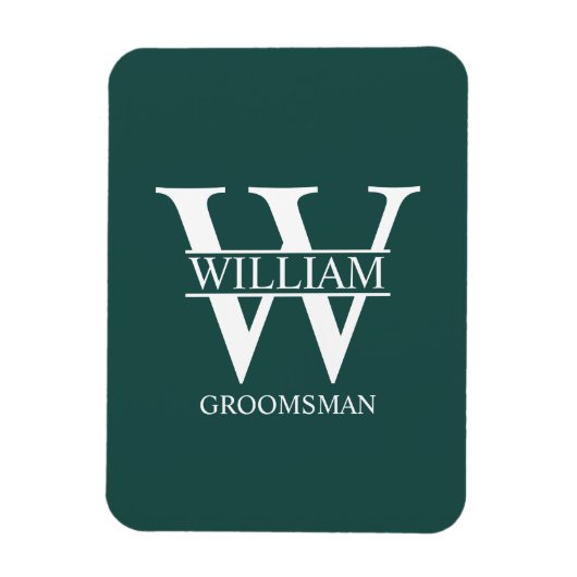 Personalisiertes Patenmonogramm & Name Magnet (Vertikal)