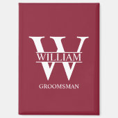 Personalisiertes Patenmonogramm & Name Magnet (Vorderseite)