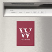 Personalisiertes Patenmonogramm & Name Magnet (In Situ (Geschirrspüler))