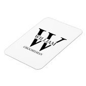 Personalisiertes Patenmonogramm & Name Magnet (Linke Seite)