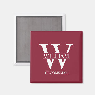 Personalisiertes Patenmonogramm & Name Magnet