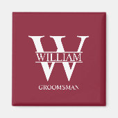 Personalisiertes Patenmonogramm & Name Magnet (Vorne)