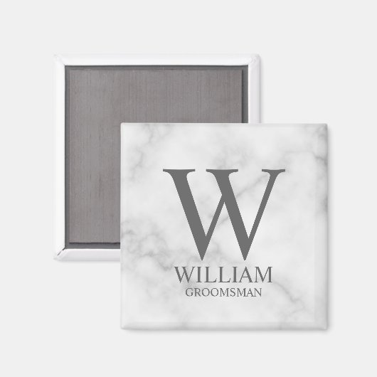 Personalisiertes Patenmonogramm & Name Magnet (Vorderseite/Rückseite)