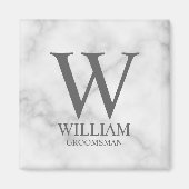 Personalisiertes Patenmonogramm & Name Magnet (Vorne)