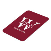 Personalisiertes Patenmonogramm & Name Magnet (Linke Seite)