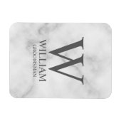 Personalisiertes Patenmonogramm & Name Magnet (Horizontal)