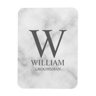 Personalisiertes Patenmonogramm & Name Magnet