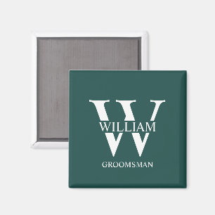 Personalisiertes Patenmonogramm & Name Magnet