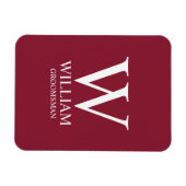 Personalisiertes Patenmonogramm & Name Magnet (Horizontal)
