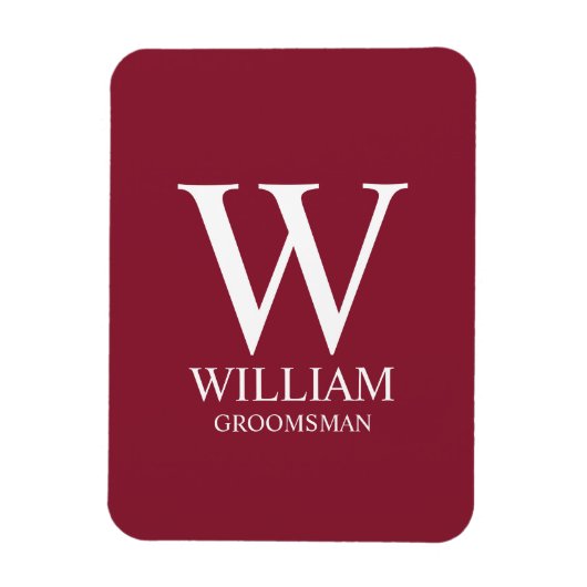 Personalisiertes Patenmonogramm & Name Magnet (Vertikal)