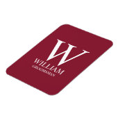 Personalisiertes Patenmonogramm & Name Magnet (Linke Seite)