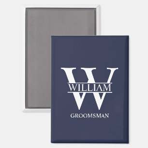 Personalisiertes Patenmonogramm & Name Magnet