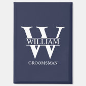Personalisiertes Patenmonogramm & Name Magnet (Vorderseite)