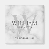 Personalisiertes Patenmonogramm & Name Magnet (Vorne)