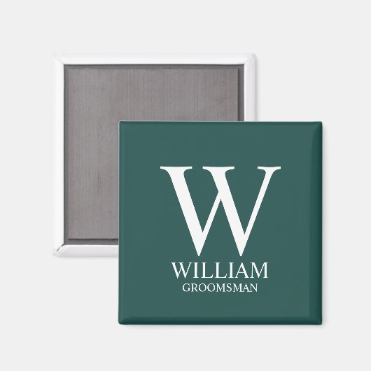 Personalisiertes Patenmonogramm & Name Magnet (Vorderseite/Rückseite)