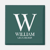 Personalisiertes Patenmonogramm & Name Magnet (Vorne)
