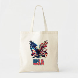 Personalisiertes Patriotic USA Flag & Eagle Tragetasche
