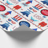 Personalisiertes Patriotikum Geschenkpapier (Ecke)