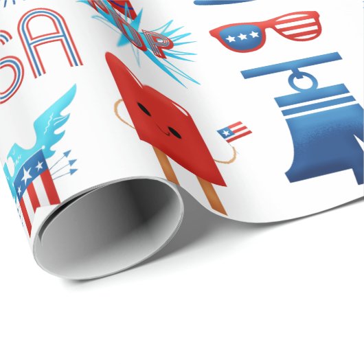 Personalisiertes Patriotikum Geschenkpapier (Rolleneckpunkt)