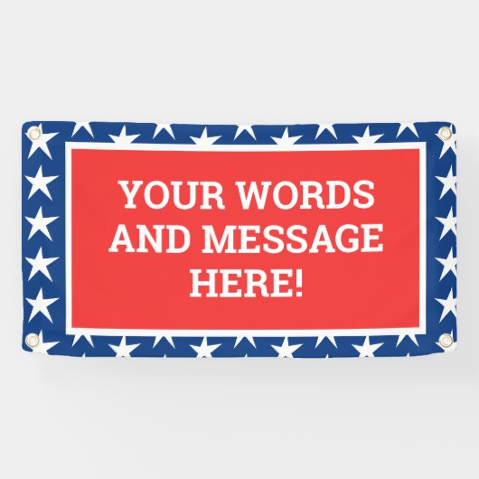 Personalisiertes Patriotisches Banner (Horizontal)