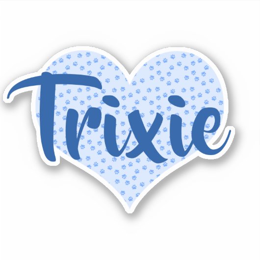 Personalisiertes Pawprint Aufkleber (Vorderseite)