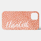 Personalisiertes Peach-Muster Case-Mate iPhone Hülle (Rückseite (Horizontal))