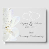 Personalisiertes Pearl 30. Hochzeitstag Gästebuch (Vorderseite)