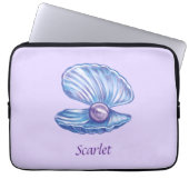 Personalisiertes Pearl Seashell Lila Electronics B Laptopschutzhülle (Vorderseite)