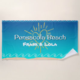 Personalisiertes Pensacola Beach Handtuch