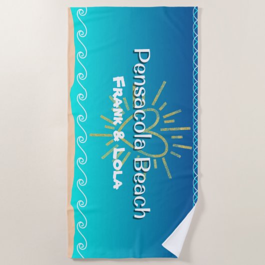 Personalisiertes Pensacola Beach Handtuch (Vorderseite)