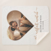 Personalisiertes Perfect Match Couples Foto Script Sherpadecke (Vorderseite (Horizontal))