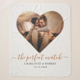 Personalisiertes perfektes Match-Paar-Fotoscript Sherpadecke