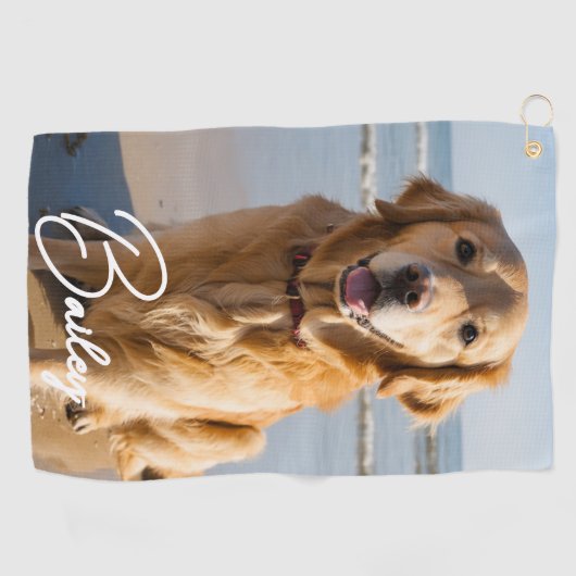 Personalisiertes Pet-Foto Golfhandtuch (Horizontal)