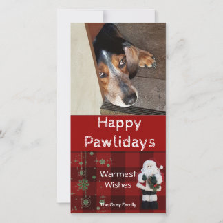 Personalisiertes Pet-Foto | Happy Pawlidays Santa Feiertagskarte