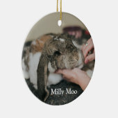 Personalisiertes Pet-Foto Keramik Ornament (Rechts)